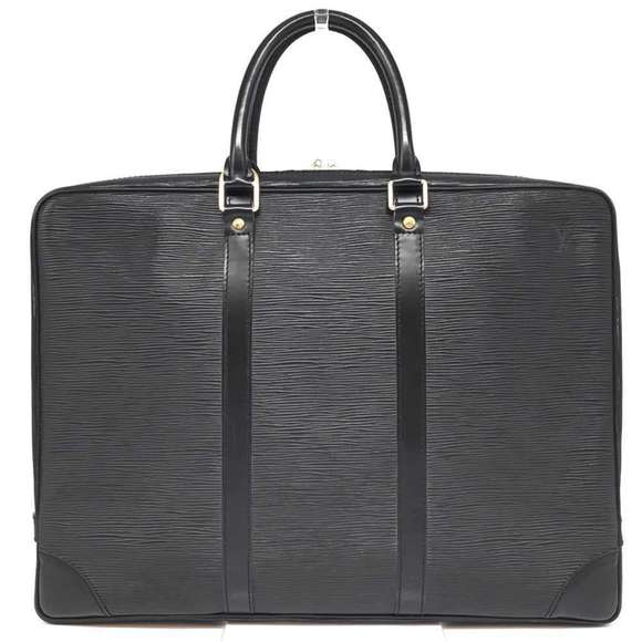 Louis Vuitton Porto Document Voyage Bag Epi Black Leather M59162 LOUIS VUITTON - Picture 2 of 5